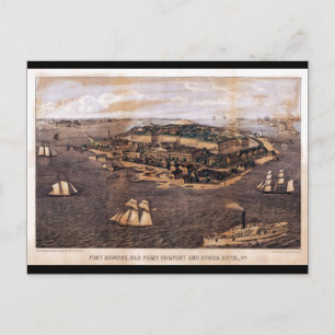 Fort Monroe Virginia (1861) Postkarte