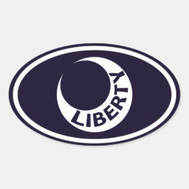 Fort Moultrie "Liberty" Crescent Ovaler Aufkleber