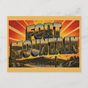 Fort Mountain Georgia Antike Mauer Feuerwachturm K Postkarte