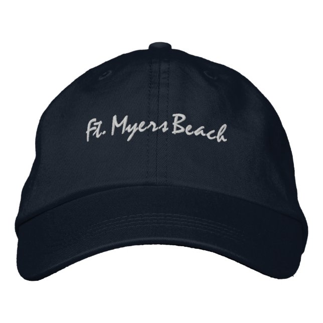 Fort Myers Beach bestickt Florida Baseball Hat Bestickte Baseballkappe (Vorderseite)