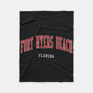 Fort Myers Beach Florida College Universitätsstil Fleecedecke