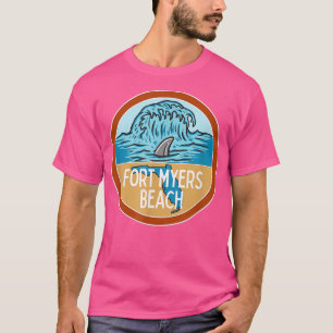 Fort Myers Beach Florida FL Ocean Wave Shark Fin V T-Shirt