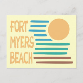 Fort Myers Beach Florida geometrischer Sonnenunter Postkarte