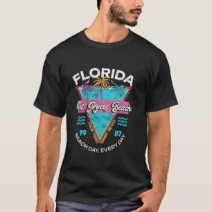 Fort Myers Beach Florida Vintage 80er Palme Baum S T-Shirt