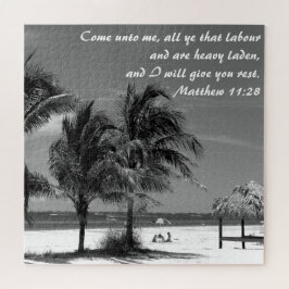Fort Myers Beach Matthew 11:28 Inspiration Puzzle