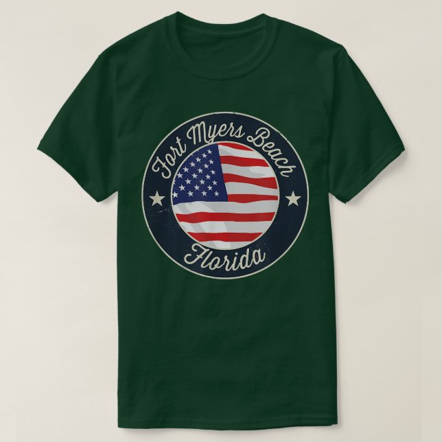 Fort Myers Beach - Patriotic Florida Souvenir T-Sh T-Shirt (Design vorne)