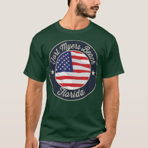Fort Myers Beach - Patriotic Florida Souvenir T-Sh T-Shirt