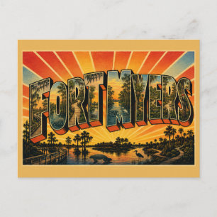 Fort Myers Florida Feuchtgebiets-Promenade Wildlif Postkarte