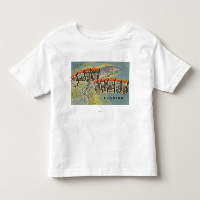 Fort Myers, Florida - große Buchstabe-Szenen Kleinkind T-shirt (Vorderseite)