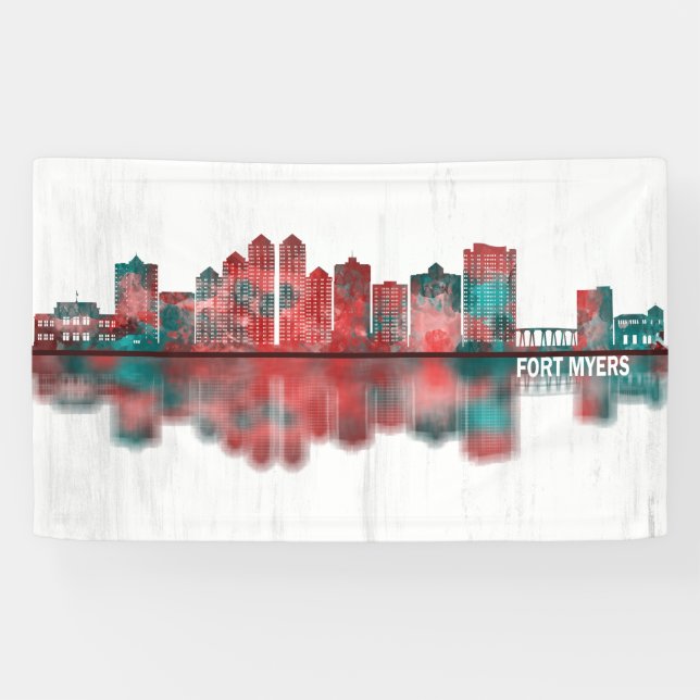 Fort Myers Florida Skyline Banner (Horizontal)