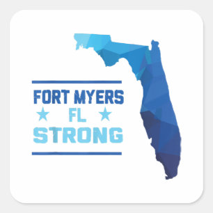 Fort Myers Florida Stark Quadratischer Aufkleber
