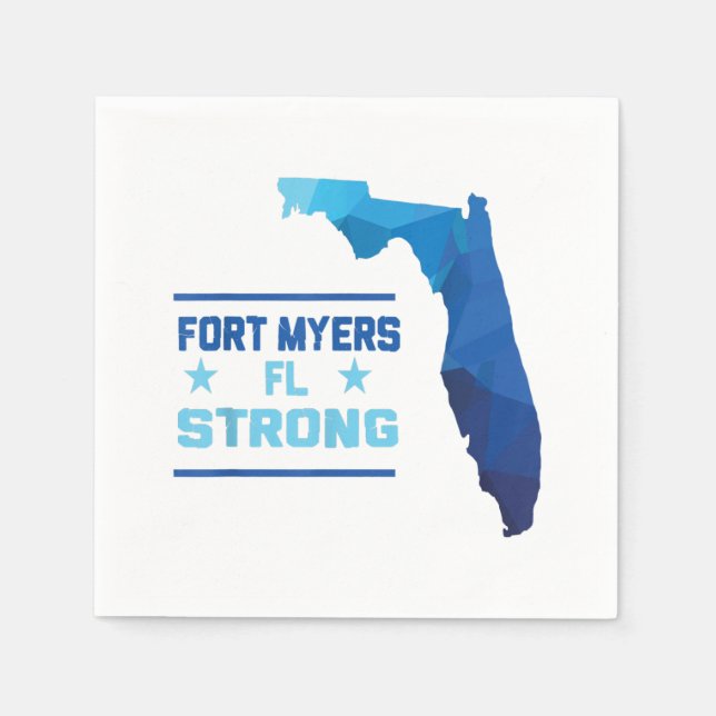 Fort Myers Florida Strong Serviette (Vorderseite)