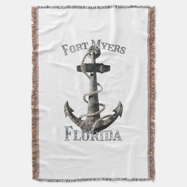 Fort Myers Florida Vacation Nautical Anchor Sailin Decke (Vorderseite Vertikal)