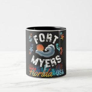 Fort Myers, Florida Zweifarbige Tasse