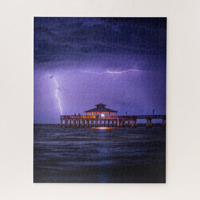 Fort Myers Pier Lightning Puzzle (Vertikal)