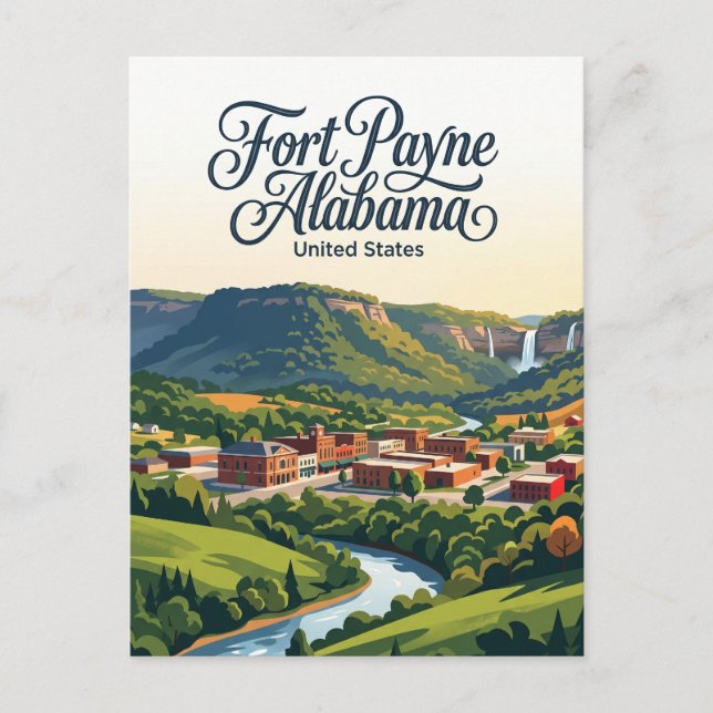 Fort Payne Alabama Postkarte (Vorderseite)