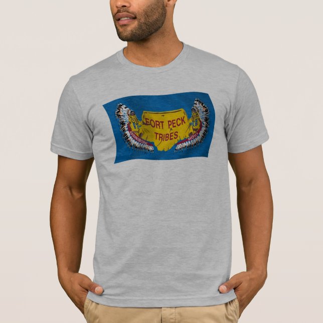 Fort Peck Assiniboine Flag Shirt (Vorderseite)