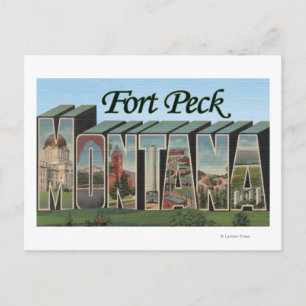 Fort Peck, Montana - Große Briefszenen Postkarte