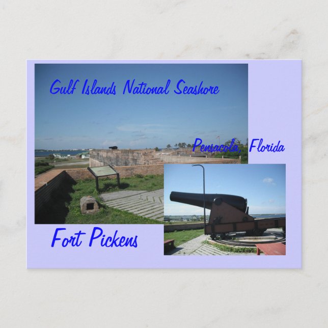 Fort Pickens, Pensacola... Postkarte (Vorderseite)