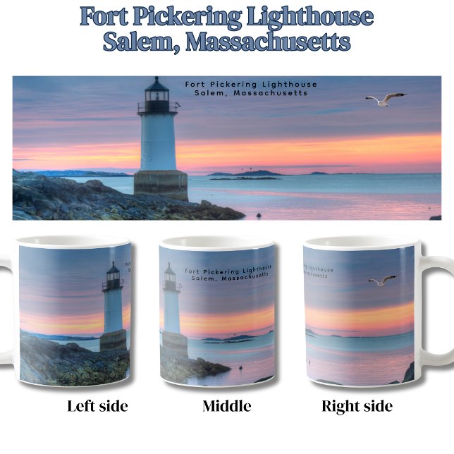Fort Pickering Leuchtturm Salem Massachusetts Kaffeetasse (Fort Pickering Lighthouse Salem, Massachusetts Panoramic View Mug)