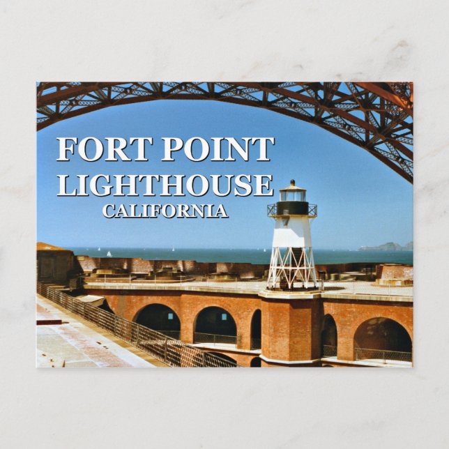 Fort Point Lighthouse, California Postcard Postkarte (Vorderseite)