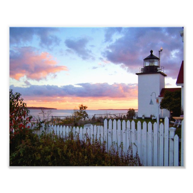 Fort Point Lighthouse Maine Foto Print (Vorne)