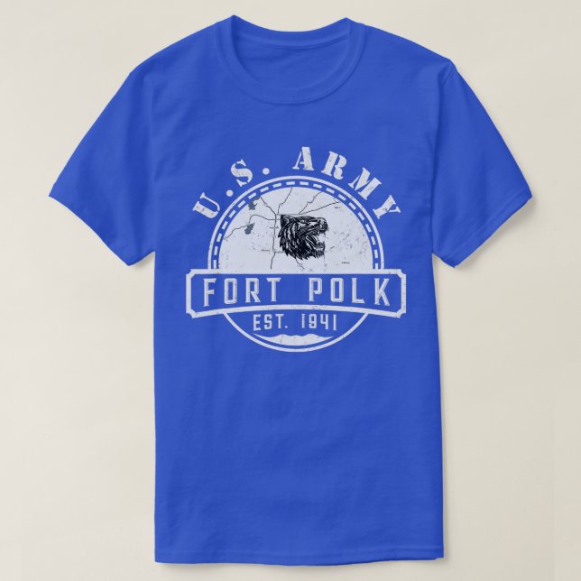 Fort Polk Alumni Louisiana La Tigerland Veterans V T-Shirt (Design vorne)