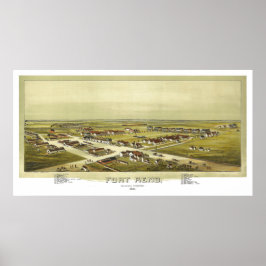 Fort Reno Oklahoma-Territorium 1891 Lithografie Poster