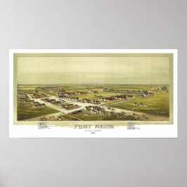 Fort Reno Oklahoma-Territorium 1891 Lithografie Poster