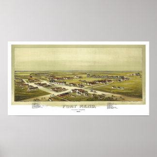Fort Reno Oklahoma-Territorium 1891 Lithografie Poster