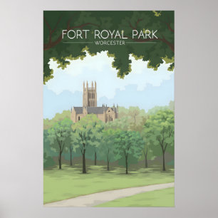 Fort Royal Park Worcester Reiseplakat Poster
