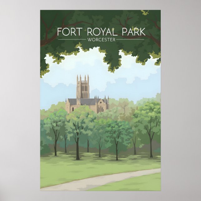 Fort Royal Park Worcester Reiseplakat Poster (Vorne)