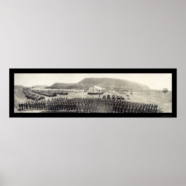 Fort Sam Houston Officer Foto 1919 Poster (Vorne)