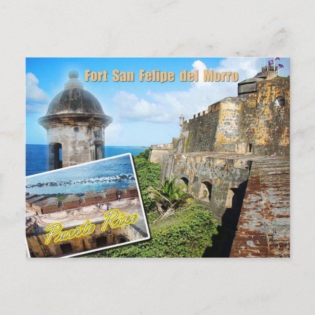 Fort San Felipe del Morro, Puerto Rico Postkarte (Vorderseite)