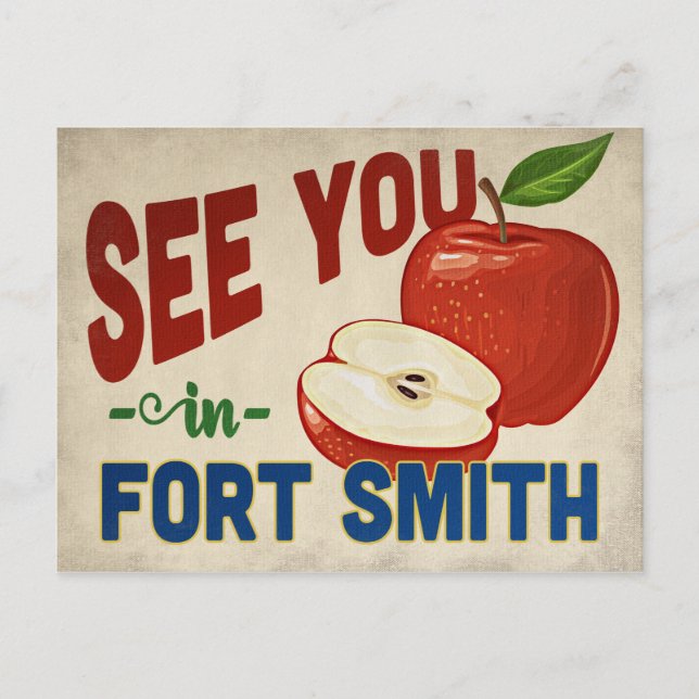 Fort Smith Arkansas Apple - Vintage Travel Postkarte (Vorderseite)