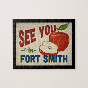 Fort Smith Arkansas Apple - Vintage Travel Puzzle