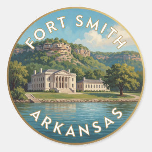 Fort Smith Arkansas Historische Reise Runder Aufkleber