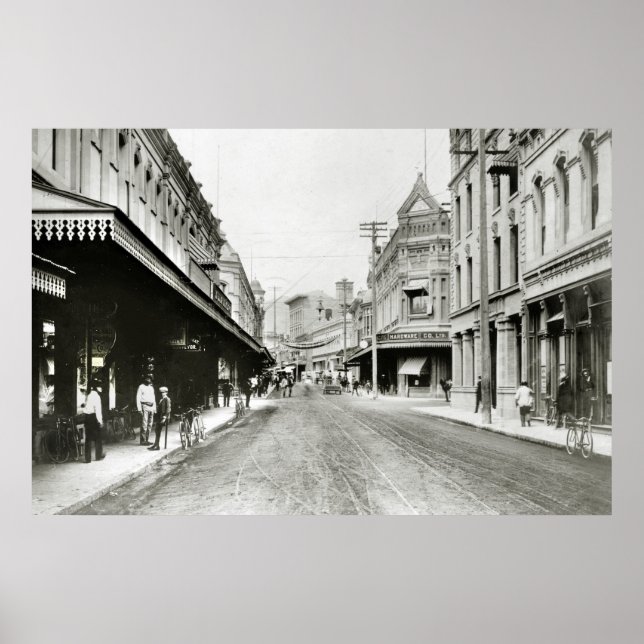 Fort Street, Honolulu, 1900 Poster (Vorne)