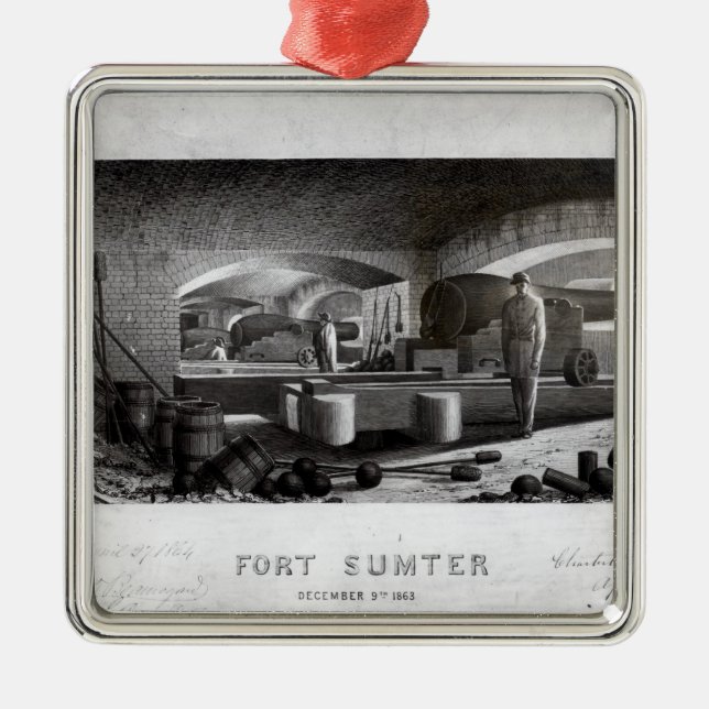 Fort Sumter, Innenansicht der Körperverletzung des Ornament Aus Metall (Vorne)