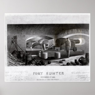 Fort Sumter, Innenansicht der Körperverletzung des Poster
