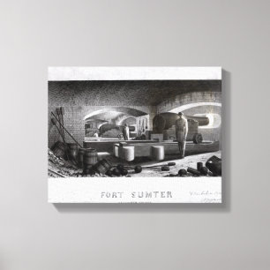 Fort Sumter, Innenansicht von drei Gun Battery Leinwanddruck