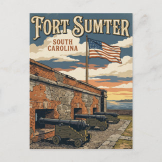 Fort Sumter National Monument USA Postkarte