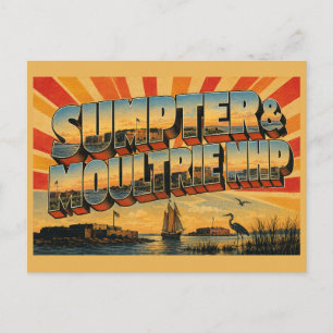 Fort Sumter und Moultrie NHP SC Hafen Kunst Postkarte