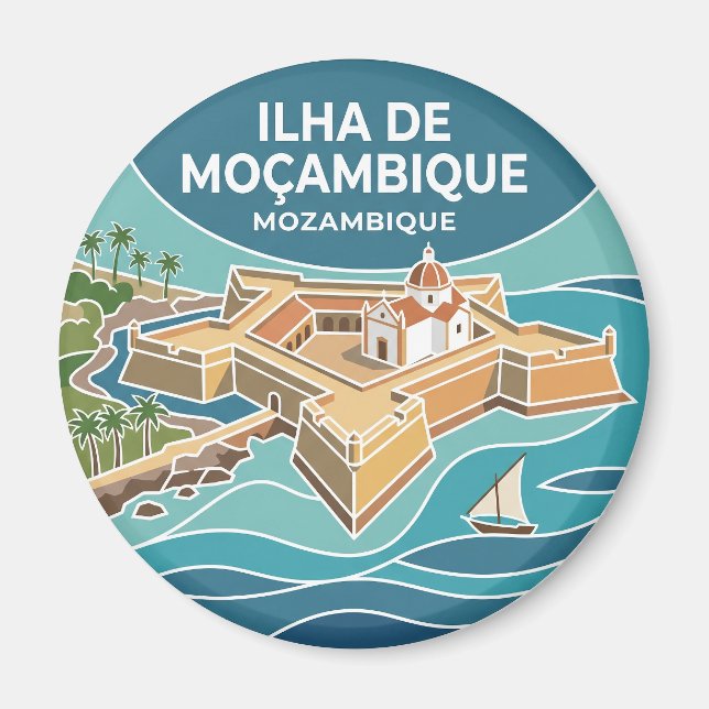 Fort von San Sebastian Mosambik Magnet (Vorne)