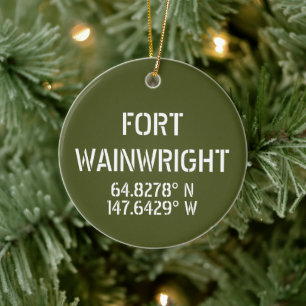 Fort Wainwright Latitude Longitude Personalisiert Keramik Ornament