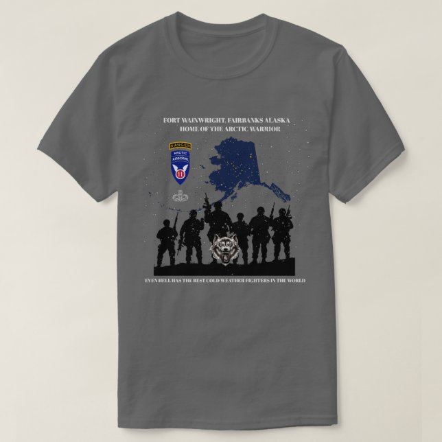 FORT WAINWRIGHT WARRIORS T - Shirt (Design vorne)