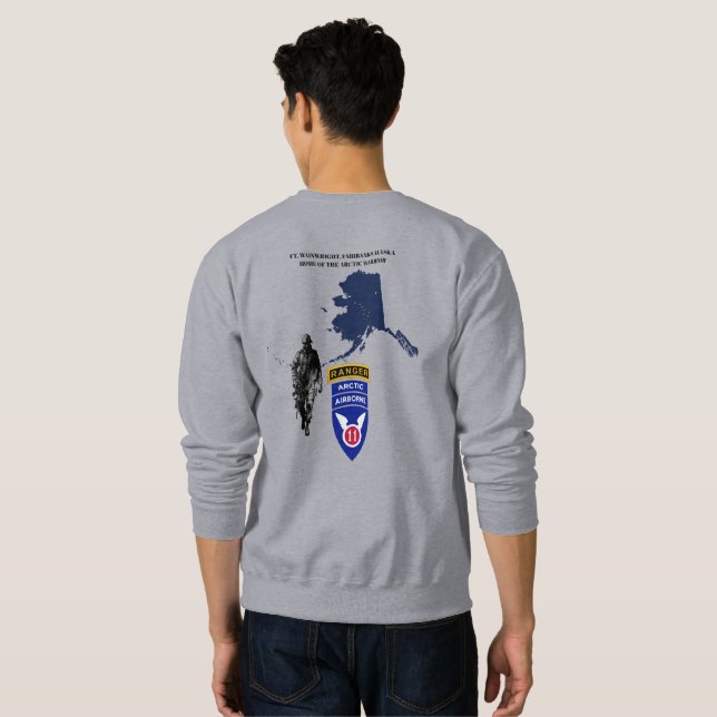 FORT WAINWRIGHT WARRIORS T - Shirt Sweatshirt (Schwarz voll)