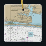 Fort Walton Beach Chart Keramikornament<br><div class="desc">Fort Walton Beach Weihnachtsschmuck mit nautischen Diagramm gemacht.</div>