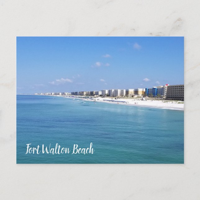 Fort Walton Beach Coastline Postcard Postkarte (Vorderseite)