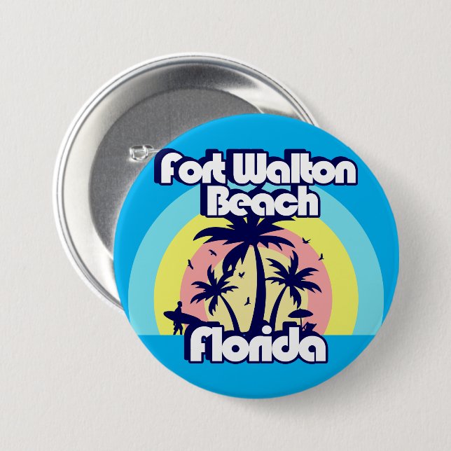 Fort Walton Beach Florida Button (Vorne & Hinten)